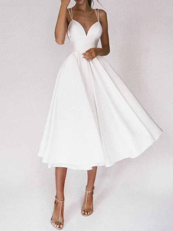 Sexy Backless Ball Gown Midi Dress