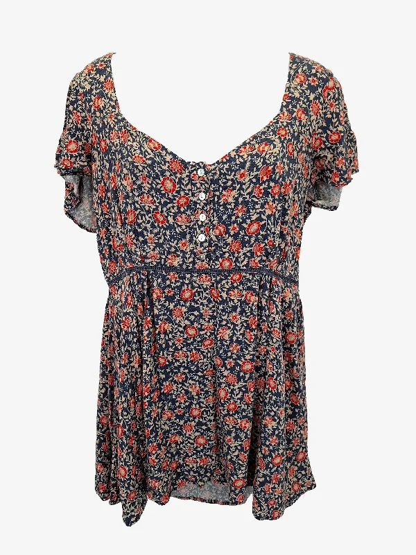 Spell Navy Boho Scoop Mini Dress Size M