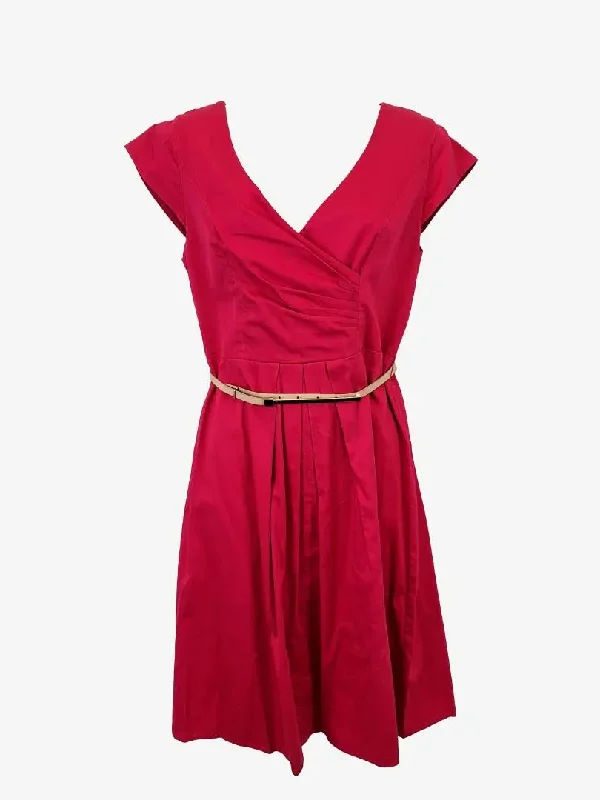 Table Eight Fuchsia Lined Sunday Midi Dress Size 8