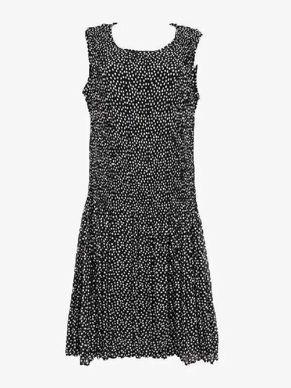 V2 Diffusion Crinkle Pleated Spotty Soft Midi Dress Size M