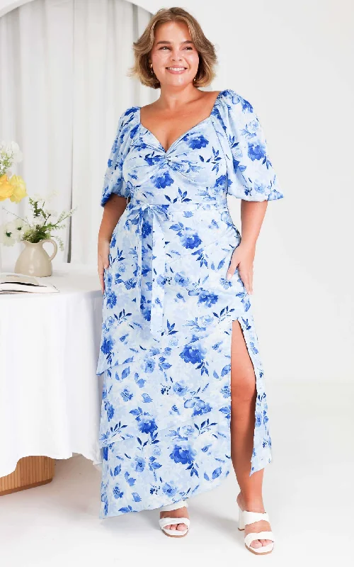 Janice Maxi Dress - Blue Floral