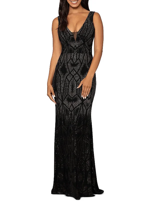 Womens Glitter Long Evening Dress