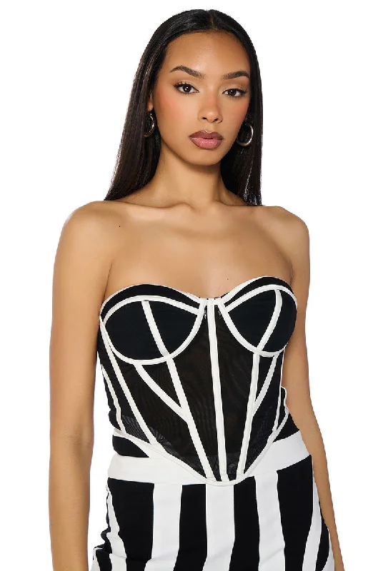 CORA CONTRAST LINES CORSET