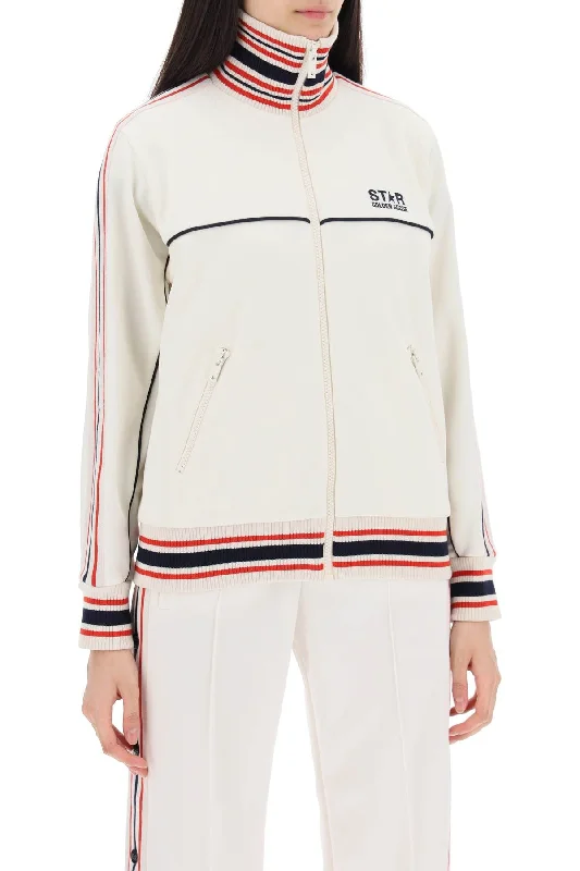 Golden Goose 'track Sweatshirt With Contrasting Hem Edges