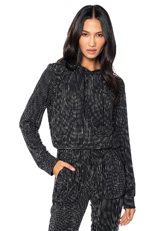 MARLOW EMBELLISHED MESH HOODIE