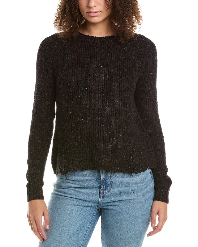 Autumn Cashmere Distressed Wool & Silk-Blend Sweater